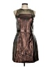 Wai Ming Metallic Brown Cocktail Dress Size 6 - photo 1