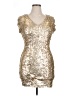 Xscape 100% Polyester Metallic Gold Cocktail Dress Size 14 - photo 1