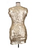 Xscape 100% Polyester Metallic Gold Cocktail Dress Size 14 - photo 2