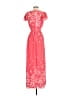 Eliza J 100% Polyester Floral Red Casual Dress Size 4 - photo 2
