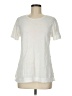 D. Exterior 100% Cotton Ivory Short Sleeve Top Size M - photo 1