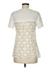 D. Exterior 100% Cotton Ivory Short Sleeve Top Size M - photo 2