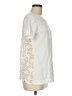 D. Exterior 100% Cotton Ivory Short Sleeve Top Size M - photo 4
