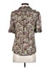 Odille Floral Gray Short Sleeve Blouse Size 4 - photo 2