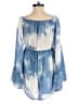 Shein 100% Polyester Tie-dye Blue Teal Romper Size 4 - photo 2