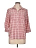 NY Collection Plaid Pink 3/4 Sleeve Blouse Size L (petite) - photo 1