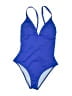 Unbranded Solid Blue One Piece Swimsuit Size L - photo 1