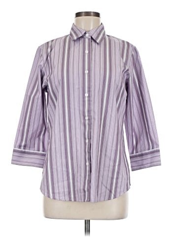 Foxcroft 3/4 Sleeve Button-Down Shirt (view 1)