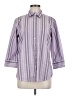 Foxcroft Stripes Purple 3/4 Sleeve Button-Down Shirt Size 6 - photo 1