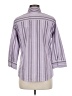 Foxcroft Stripes Purple 3/4 Sleeve Button-Down Shirt Size 6 - photo 2