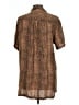 Volcom 100% Viscose Animal Print Brown Short Sleeve Blouse Size L - photo 2