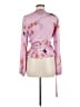 Topshop 100% Polyester Pink Long Sleeve Blouse Size 6 - photo 2