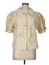 S'edge Ivory Short Sleeve Blouse Size L - photo 1