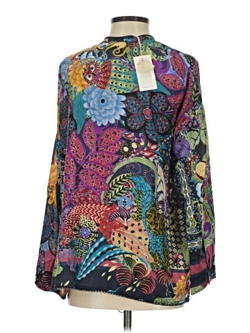 Johnny Was Long Sleeve Silk Top (view 2)