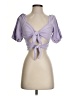 Sabo Purple Short Sleeve Blouse Size XS - photo 1