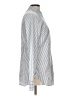 Ann Taylor Stripes Blue Silver Long Sleeve Button-Down Shirt Size 12 (tall) - photo 4