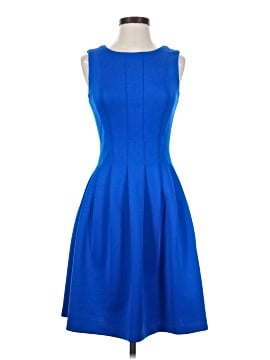 calvin klein illusion-trim fit & flare dress blue Calvin Klein Illusion-Trim Fit & Flare blue 100% cotton dress size 4