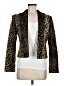 Focus 2000 100% Polyester Animal Print Brown Blazer Size 6 - photo 1