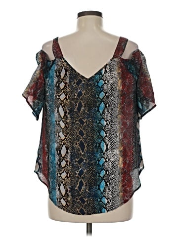 Ella Moss Short Sleeve Silk Top (view 2)