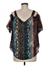 Ella Moss 100% Silk Teal Short Sleeve Silk Top Size M - photo 2