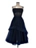 BCBGMAXAZRIA 100% Polyester Solid Blue Cocktail Dress Size 6 - photo 1