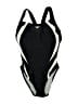 Speedo Chevron-herringbone Black One Piece Swimsuit Size S (estimated) - photo 1