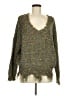 Main Strip 100% Acrylic Tweed Green Pullover Sweater Size M - photo 1
