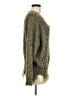 Main Strip 100% Acrylic Tweed Green Pullover Sweater Size M - photo 4