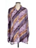 Impressions 100% Polyester Paisley Purple Long Sleeve Blouse Size L - photo 1