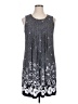 Perceptions Stars Gray Casual Dress Size XL - photo 1