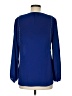 J.Crew 100% Polyester Blue Long Sleeve Blouse Size 6 - photo 2