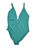 Yitty Solid Teal One Piece Swimsuit Size XL - photo 1