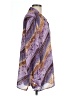 Impressions 100% Polyester Paisley Purple Long Sleeve Blouse Size L - photo 4