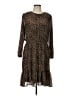 J.Crew 100% Polyester Animal Print Brown Casual Dress Size L - photo 1