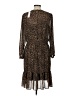 J.Crew 100% Polyester Animal Print Brown Casual Dress Size L - photo 2