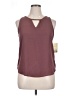 Lily White 100% Polyester Burgundy Sleeveless Blouse Size XL - photo 1