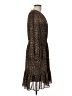 J.Crew 100% Polyester Animal Print Brown Casual Dress Size L - photo 4