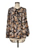 DR2 Paisley Gray Long Sleeve Blouse Size M - photo 1