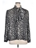 Gemma + Jane 100% Polyester Animal Print Silver Long Sleeve Blouse Size XL - photo 1