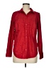 St. John's Bay 100% Cotton Hearts Red Long Sleeve Button-Down Shirt Size M - photo 1