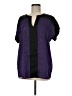 MICHAEL Michael Kors 100% Polyester Purple Short Sleeve Blouse Size M - photo 1