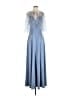 Basix Black Label 100% Polyester Blue Cocktail Dress Size 4 - photo 1