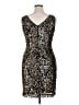 AB Studio 100% Polyester Gold Cocktail Dress Size 16 - photo 2