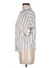 Japna 100% Rayon Stripes Ivory Short Sleeve Blouse Size M - photo 5