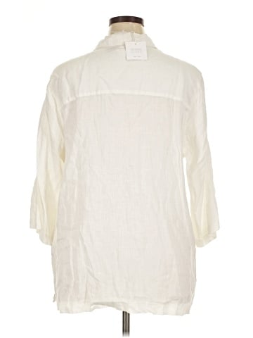 Sigrid Olsen 3/4 Sleeve Button-Down Shirt (view 2)