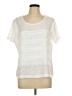 Covington 100% Polyester Ivory Short Sleeve Blouse Size L - photo 1