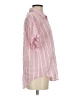 Dylan Stripes Pink Short Sleeve Blouse Size S - photo 4