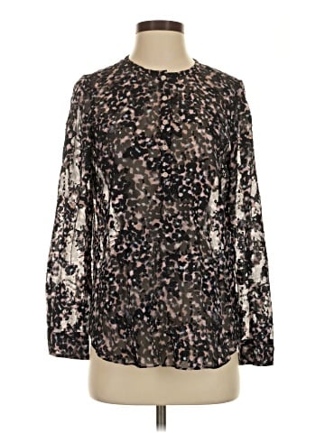 Rebecca Taylor Long Sleeve Silk Top (view 1)
