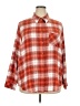 Lane Bryant Plaid Orange Long Sleeve Button-Down Shirt Size 18 - 20 Plus - photo 1