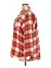 Lane Bryant Plaid Orange Long Sleeve Button-Down Shirt Size 18 - 20 Plus - photo 5